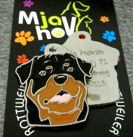 Custom personalized dog name tag Rottweiler